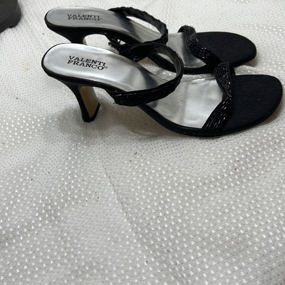 Valenti Franco Women’s Black Beaded Sandal Size 9 (5) - Picture 4 of 7